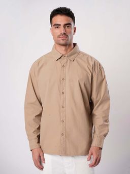 Bene Kleed - Beige Cotton Full Sleeves Shirt