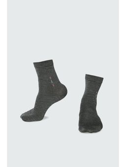 Van Heusen - Men Grey Solid Woven Socks