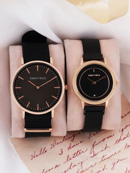 Joker and Witch - Joker & Witch Mocha & Praline Couple Watches