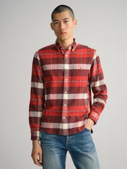 GANT - Men Red Checked Regular Fit Shirt