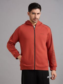 SKECHERS - Rust Hooded Full Sleeves Hoodie