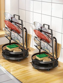 USHA SHRIRAM - Carbon Steel Lid Chopping Board Holder For Kitchen (2Pcs)