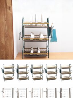 USHA SHRIRAM - Usha 3 Layer Carbon Steel Plate Bowl Holder (5Pcs, Multi-Color)