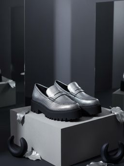 EZOK - Silver Casual Loafers for Women