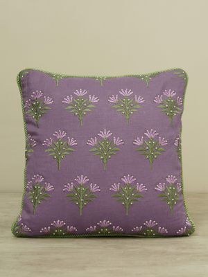 Purple - Khun Weave Cotton Cushion Cover (16 x 16 in)