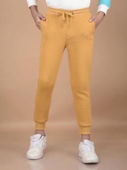 CRIMSOUNE CLUB - Boys Solid Mustard Joggers