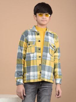 CRIMSOUNE CLUB - Boys Mustard Checks Shacket