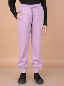 CRIMSOUNE CLUB - Girls Solid Purple Joggers