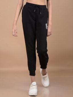 CRIMSOUNE CLUB - Girls Solid Black Crop Joggers