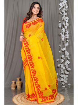 DipDiya - Yellow Woven Kota Saree