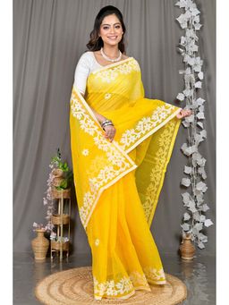 DipDiya - Yellow Woven Kota Saree