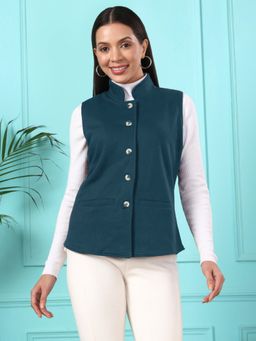 BRINNS - Teal Fleece Sleeveless Waistcoat