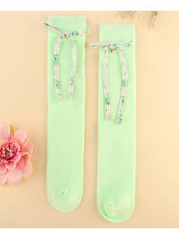 KIDLINGSS - Printed Knot Applique Knee Length Socks - Green