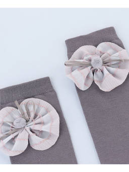KIDLINGSS - Knot & Heart Applique Socks - White