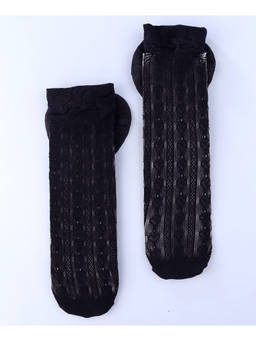 KIDLINGSS - Heart Design Knee Length Socks - Black