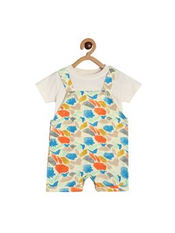 MINI KLUB - Boys Multi-Color Dungaree and T-Shirt (Set of 2)