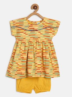 MINI KLUB - Girls Yellow Dress with Bloomer (Set of 2)