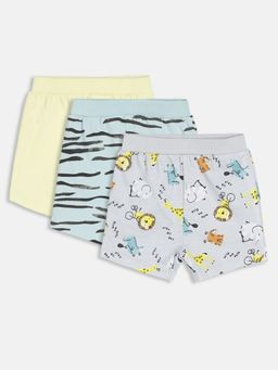 MINI KLUB - Boys Multi-Color Shorts (Pack of 3)