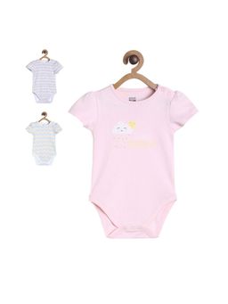 MINI KLUB - Girls Multi-Color Bodysuits (Pack of 3)