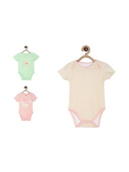 MINI KLUB - Girls Multi-Color Bodysuits (Pack of 3)