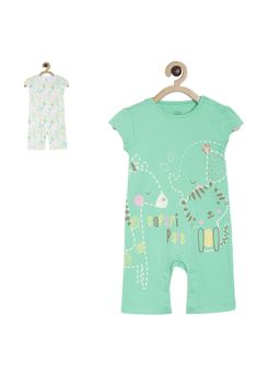 MINI KLUB - Girls Multi-Color Romper (Pack of 2)