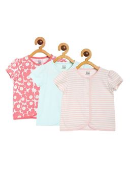 MINI KLUB - Girls Multi-Color T-Shirt (Pack of 3)