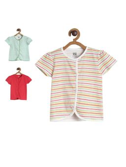 MINI KLUB - Girls Multi-Color T-Shirt (Pack of 3)