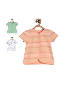 MINI KLUB - Girls Multi-Color T-Shirt (Pack of 3)