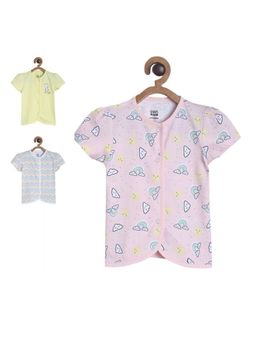 MINI KLUB - Girls Multi-Color T-Shirt (Pack of 3)