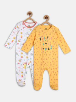 MINI KLUB - Girls Multicolor Romper (Pack of 2)