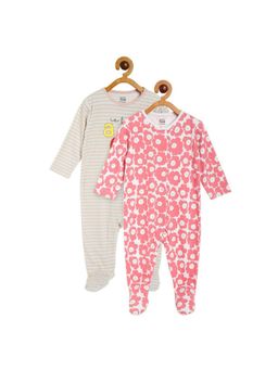 MINI KLUB - Girls Multi-Color Romper (Pack of 2)