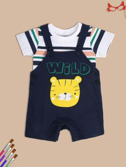 MINI KLUB - Boys Blue Dungaree and T-Shirt (Set of 2)