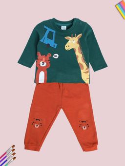 MINI KLUB - Boys Green T-Shirt and Joggers (Set of 2)