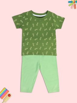 MINI KLUB - Boys Green T-Shirt and Trousers (Set of 2)