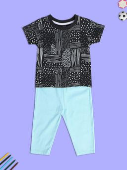 MINI KLUB - Boys Black T-Shirt and Trousers (Set of 2)