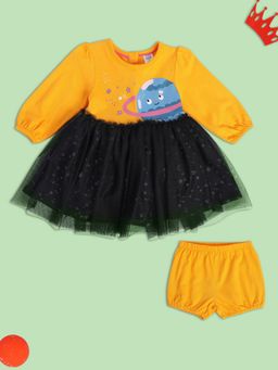 MINI KLUB - Girls Multi-Color Dress with Bloomer (Set of 2)