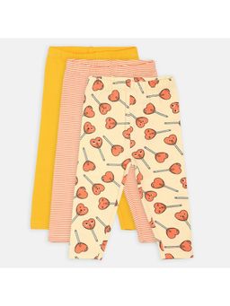 MINI KLUB - Girls Multi-Color Legging (Pack of 3)