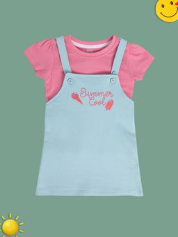 MINI KLUB - Girls Blue Pinafore and Top (Set of 2)