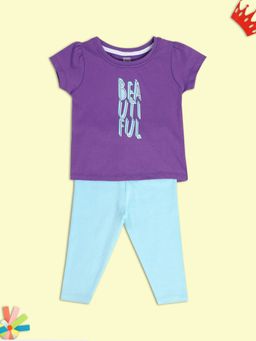 MINI KLUB - Girls Purple Top and Trousers (Set of 2)
