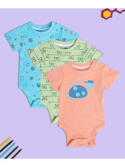 MINI KLUB - Boys Multi-Color Bodysuits (Pack of 3)