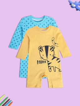 MINI KLUB - Boys Multi-Color Romper (Pack of 2)