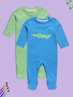 MINI KLUB - Boys Multi-Color Romper (Pack of 2)