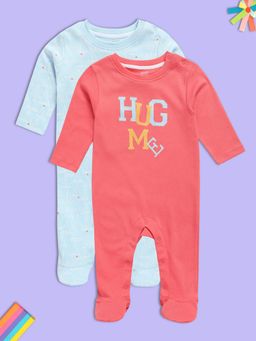 MINI KLUB - Boys Multi-Color Romper (Pack of 2)