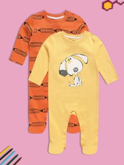 MINI KLUB - Boys Multi-Color Romper (Pack of 2)