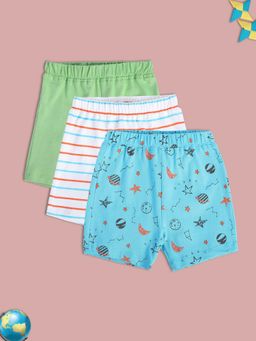 MINI KLUB - Boys Multi-Color Shorts (Pack of 3)