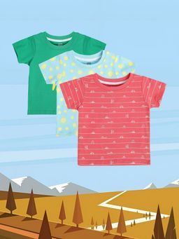 MINI KLUB - Boys Multi-Color T-Shirt (Pack of 3)