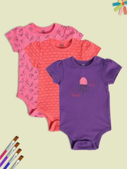 MINI KLUB - Girls Multi-Color Bodysuits (Pack of 3)