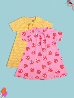 MINI KLUB - Girls Multi-Color Dress (Pack of 2)