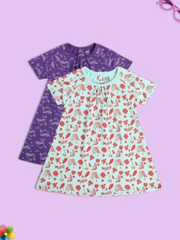 MINI KLUB - Girls Multi-Color Dress (Pack of 2)