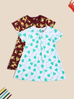 MINI KLUB - Girls Multi Dress (Pack of 2)